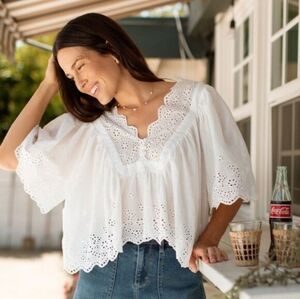 NWOT CJLA Gwen 100% Cotton Top